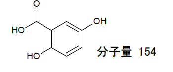 【図1】マトリックス（2,5-DHB）の構造
