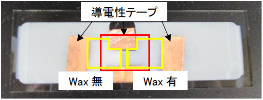 【図2】マトリックス蒸着後の試料
